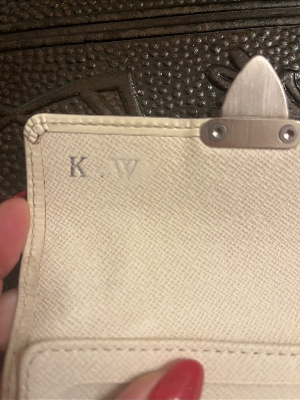 Louis Vuitton Cream Epi Leather Small Wallet with Silver-Tone Lock - Picture 9 of 16